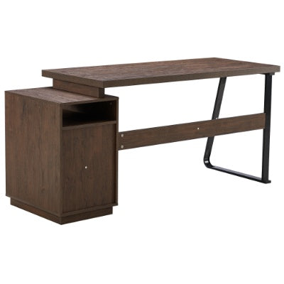 Home Office Computer Desk With Drawers Hanging Letter-size Files, 65 Inch Writing Study Table With Drawers