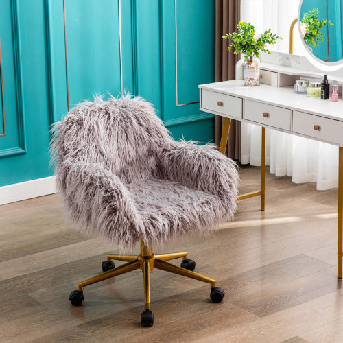 Modern Faux Fur Home Office Chair