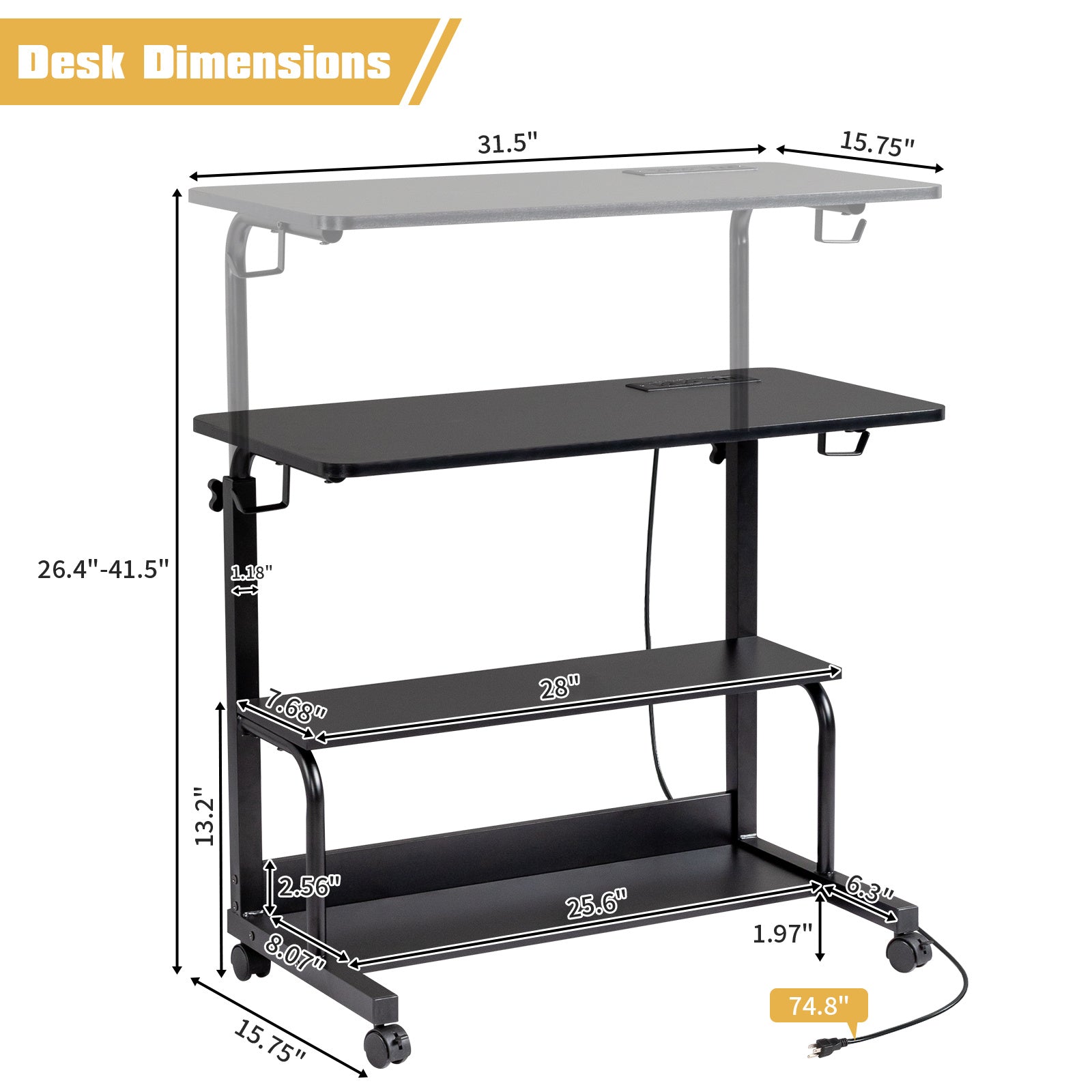 Liftable, Computer Desk