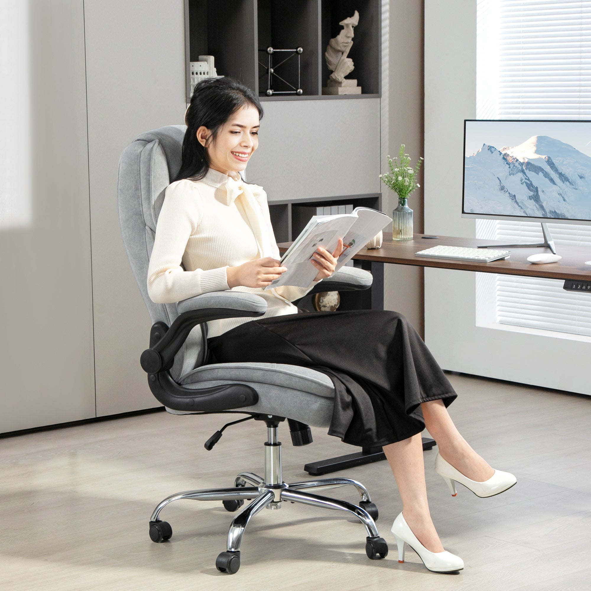 Diamond Fabric Computer Chair For Home Office