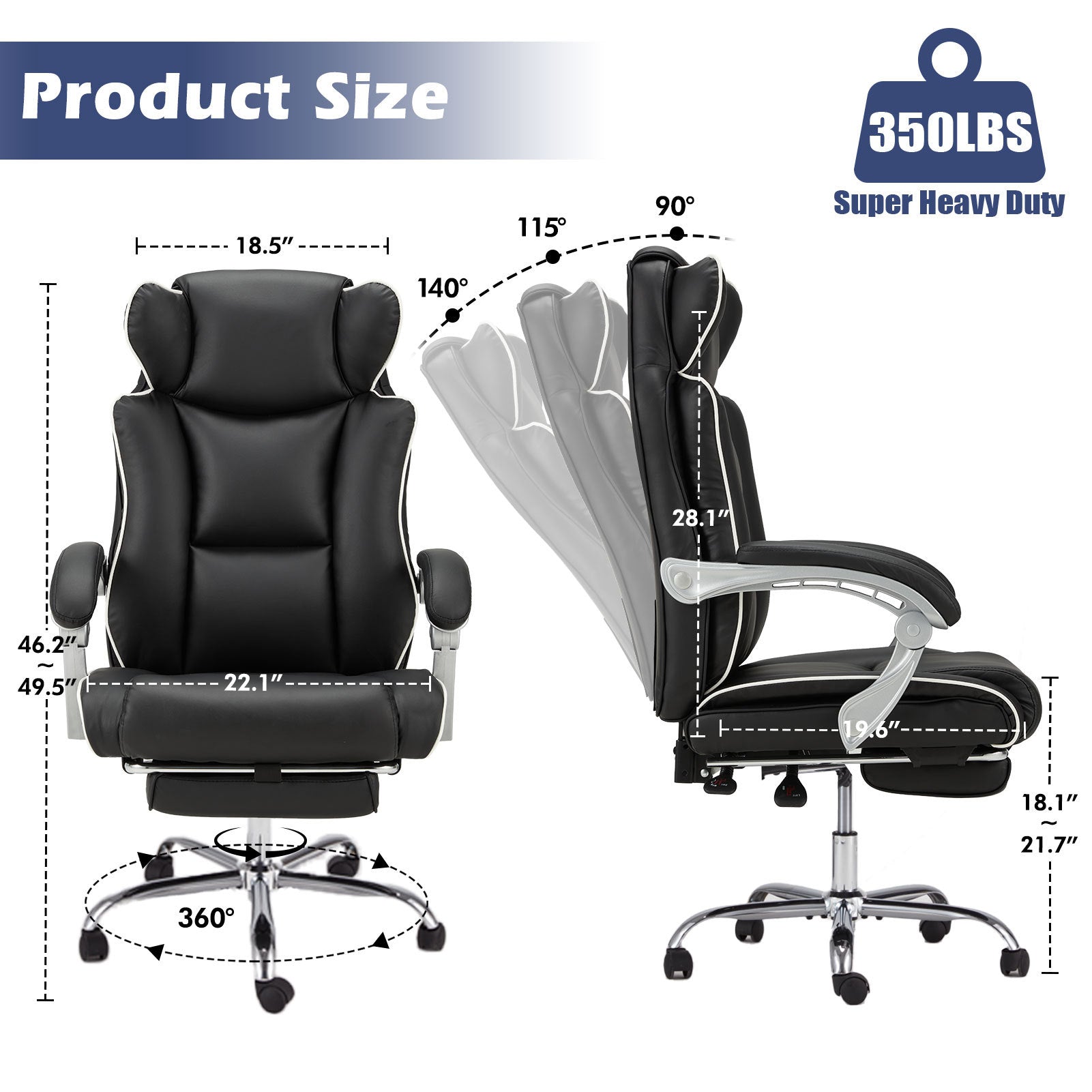 Office Desk Chair With Foot Rest