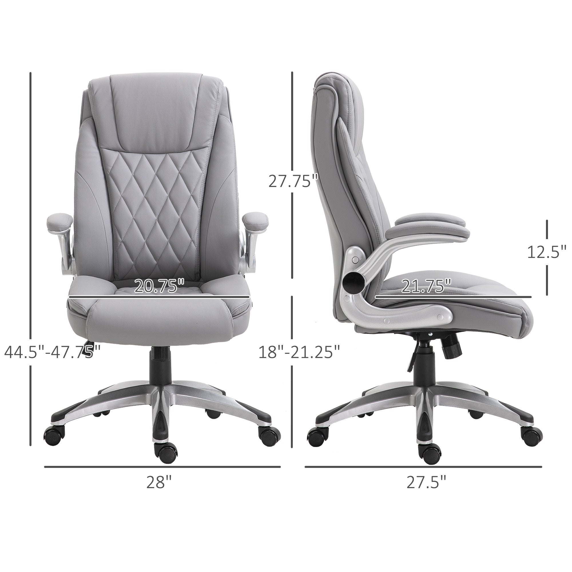 Vinsetto High Back Faux Leather Home Office Chair Rocker