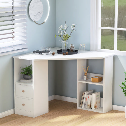 L-Computer Desk Corner Computer Desk With Large Storage Space Study Desk Laptop Table For Home Office