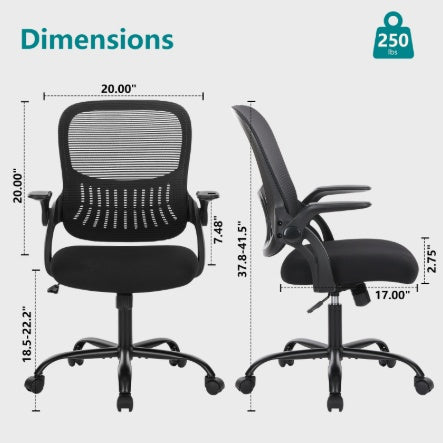 Tall Office Chair For Standing Desk With Adjustable Foot Ring