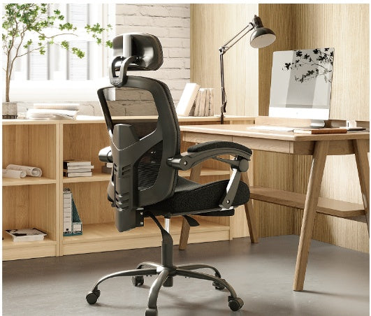 Retractable Footrest Ergonomic Swivel Office Chair