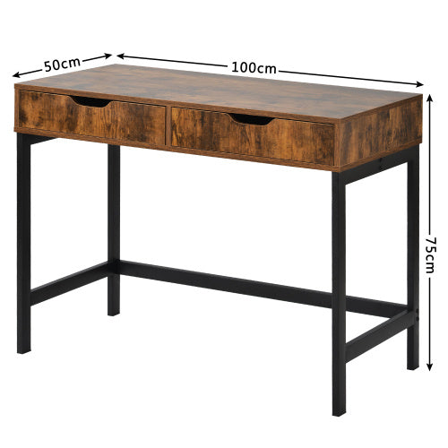Computer Desk Dressing Table With 2 Drawers Work Table Home Office Table Industrial