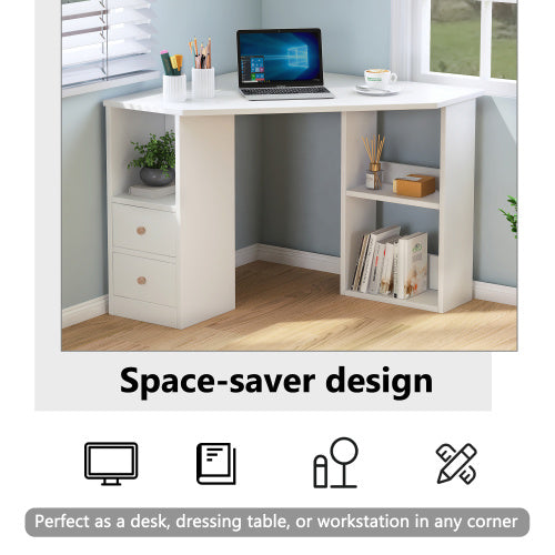 L-Computer Desk Corner Computer Desk With Large Storage Space Study Desk Laptop Table For Home Office