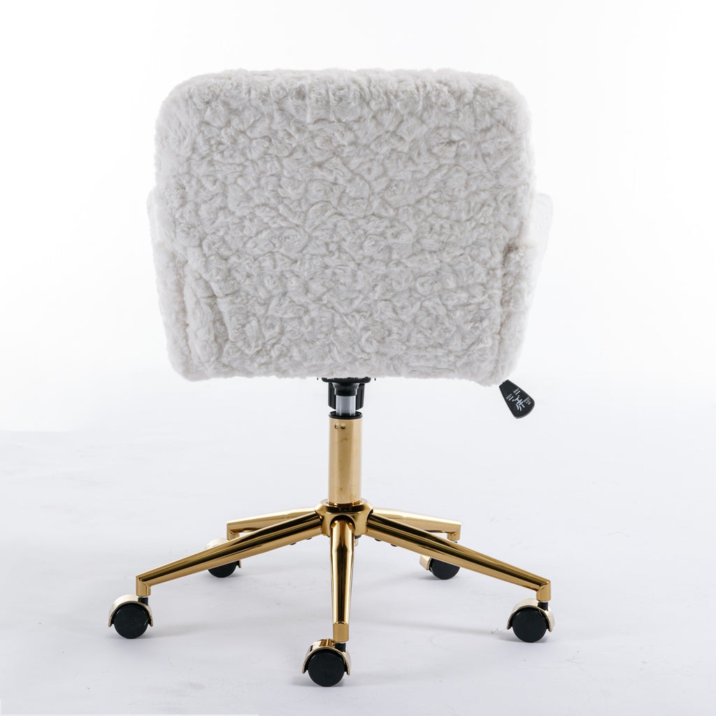 White Rabbit Hair Office Chair