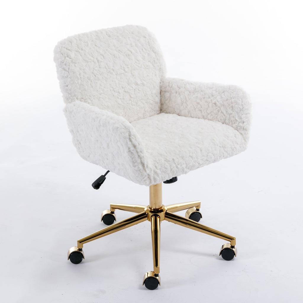 White Rabbit Hair Office Chair