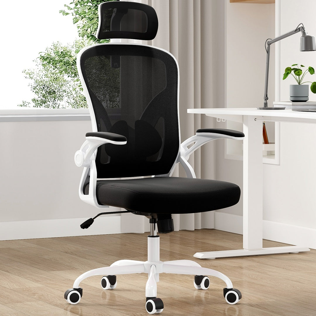 Computer Chair With Armrests And Adjustable Lumbar Support