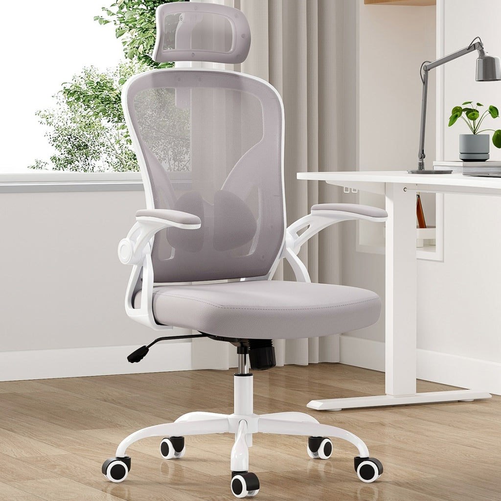 Computer Chair With Armrests And Adjustable Lumbar Support