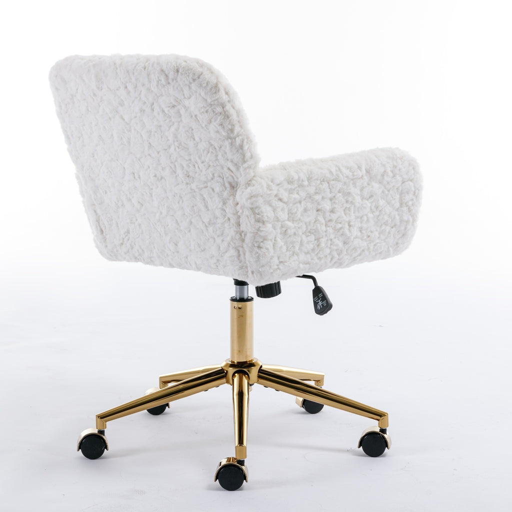 White Rabbit Hair Office Chair