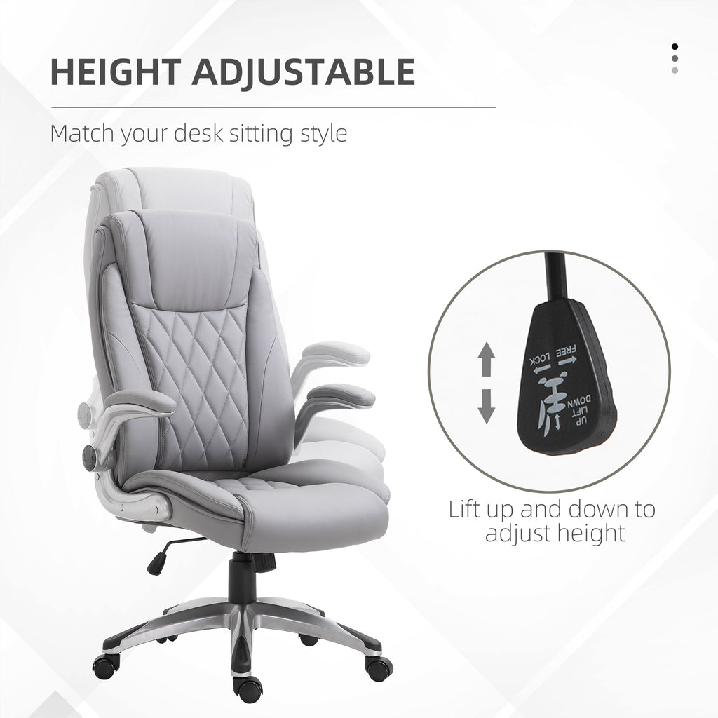 Vinsetto High Back Faux Leather Home Office Chair Rocker