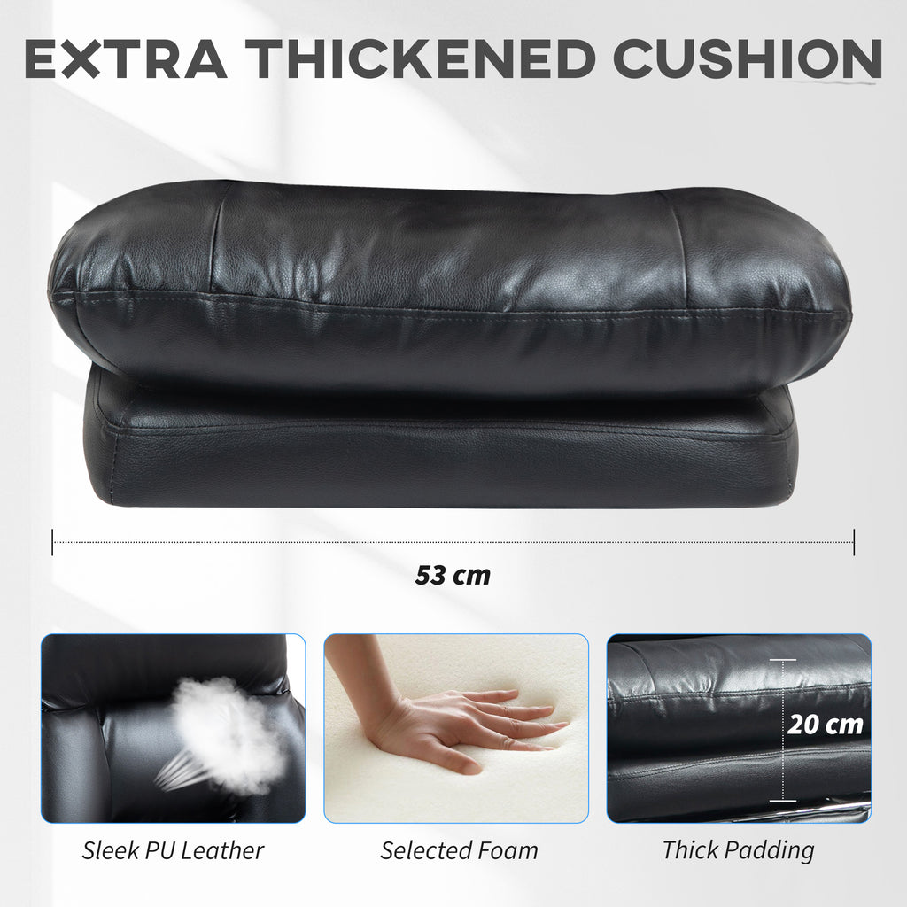 Overstuffed Office Chair, High Back Desk Chair With Foot Rest