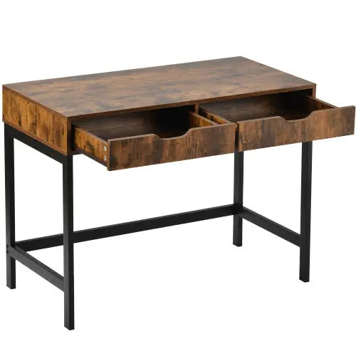 Computer Desk Dressing Table With 2 Drawers Work Table Home Office Table Industrial The Chair Company