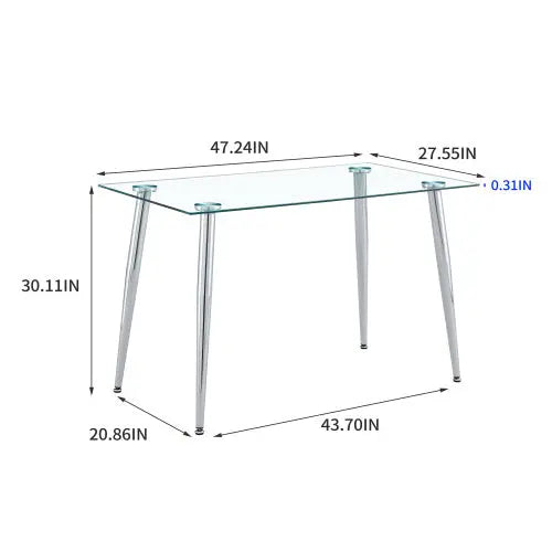 Glass office table The Chair Company