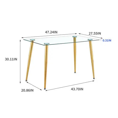 Glass office table The Chair Company