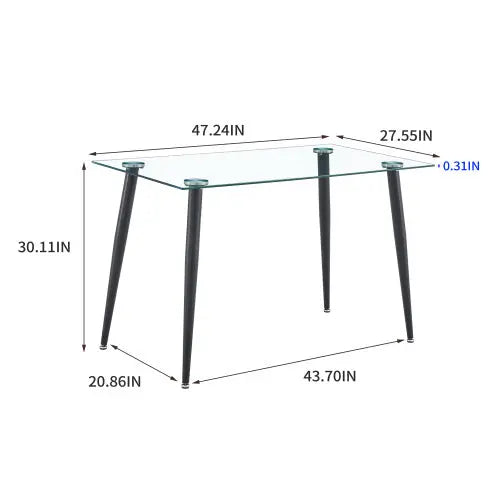 Glass office table The Chair Company