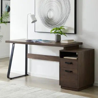 Home Office Computer Desk With Drawers Hanging Letter-size Files, 65 Inch Writing Study Table With Drawers The Chair Company