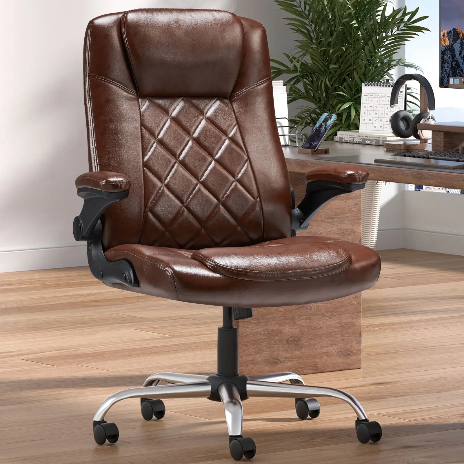 Leather Executive Office Chair With Arm & Rocking Function The Chair Company