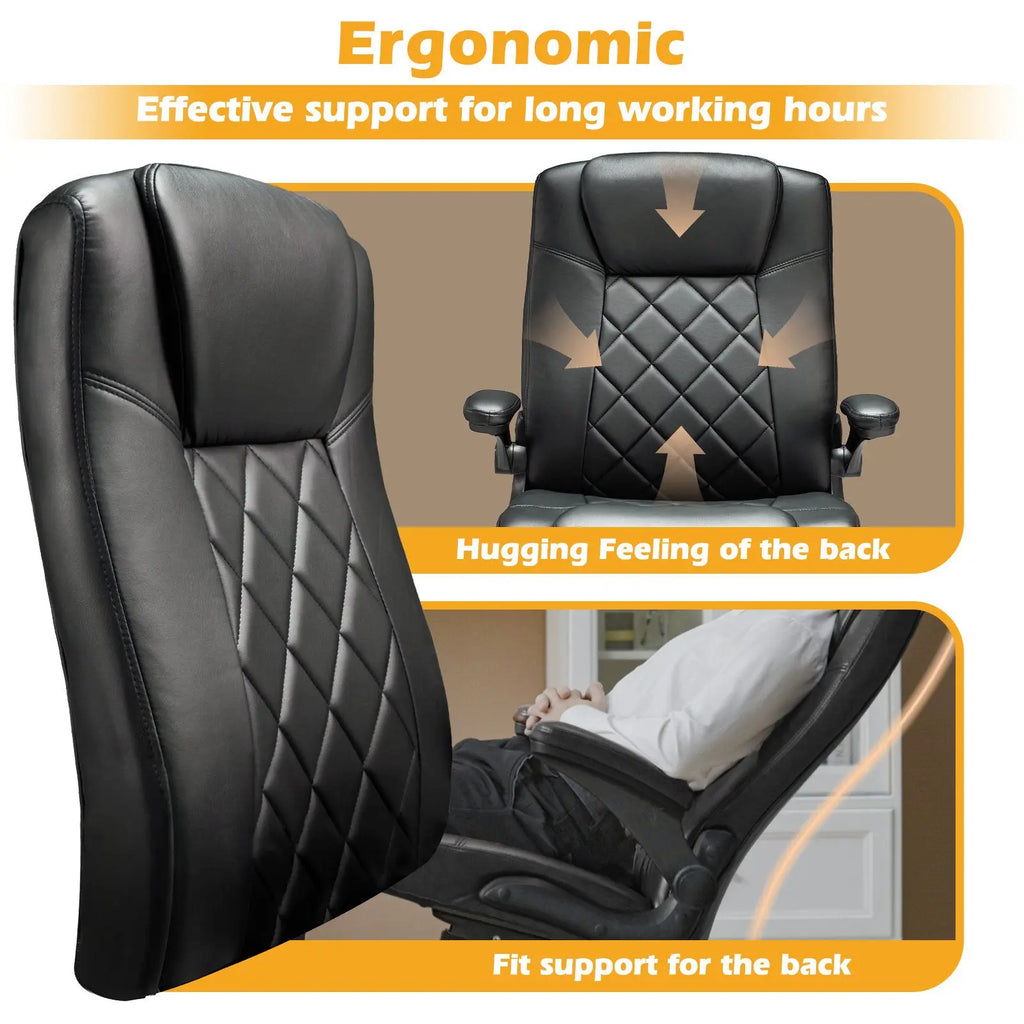 Leather Executive Office Chair With Arm & Rocking Function The Chair Company