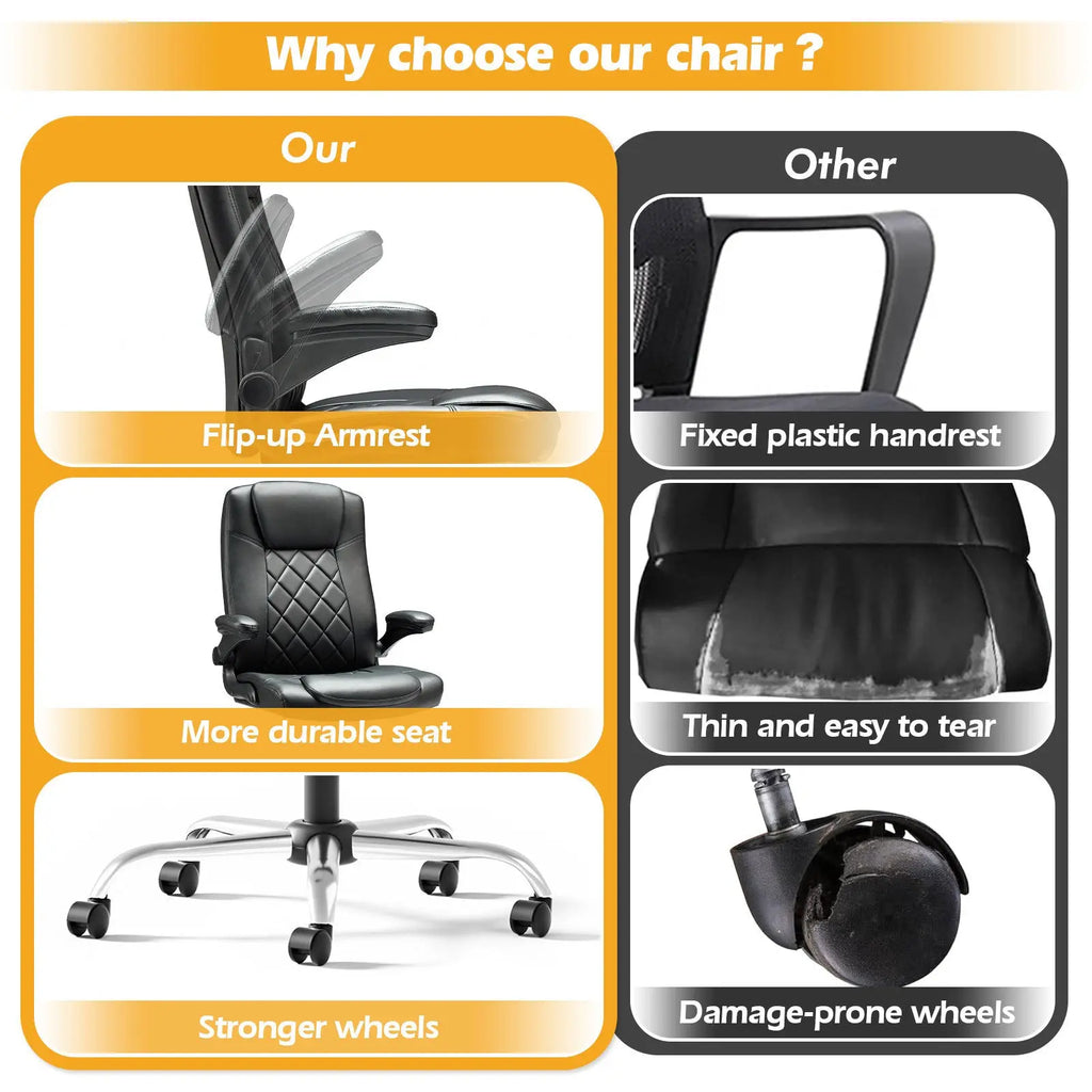 Leather Executive Office Chair With Arm & Rocking Function The Chair Company