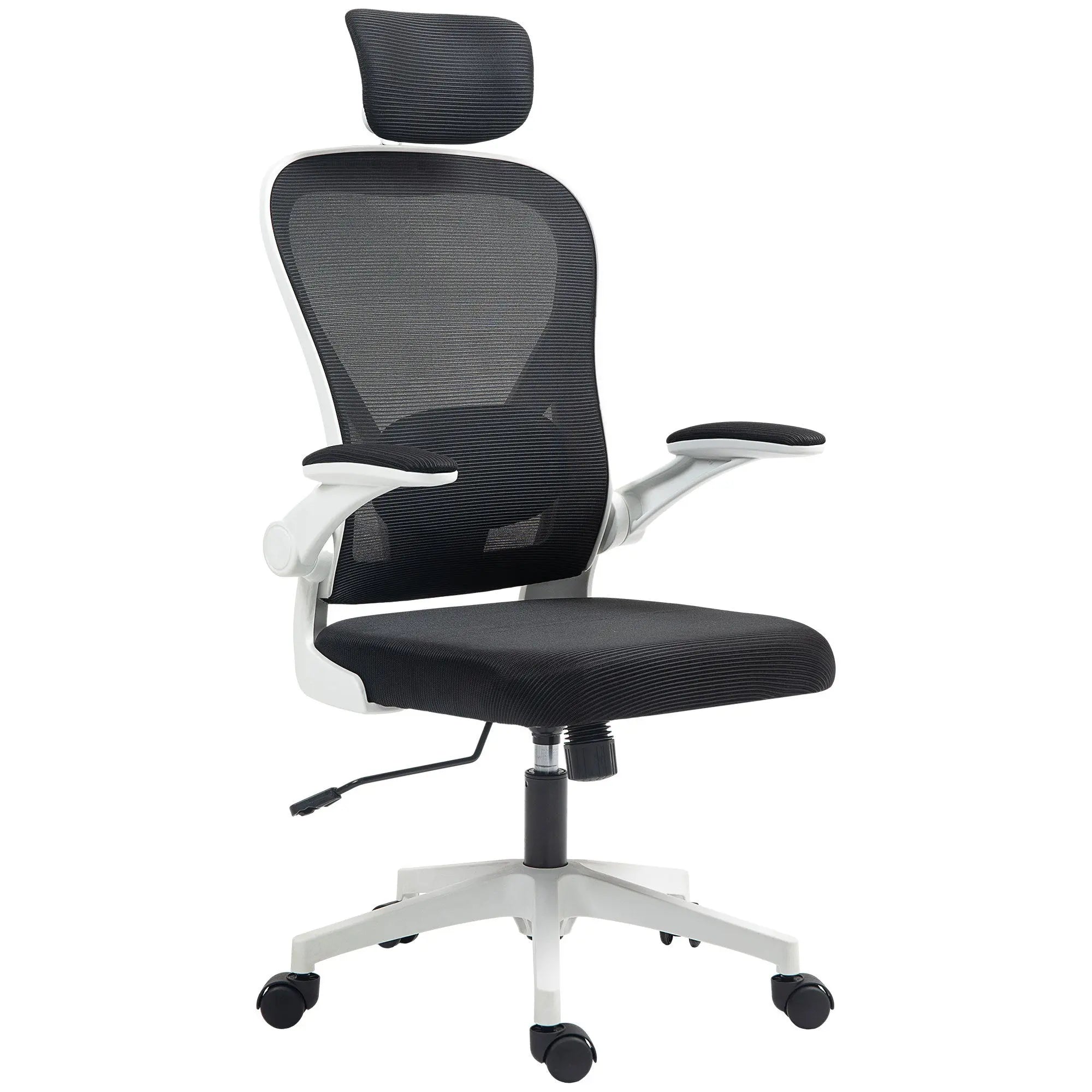 Mesh Office Chair, Ergonomic Desk Chair With Flip-up Armrest, Rotatable Headrest The Chair Company