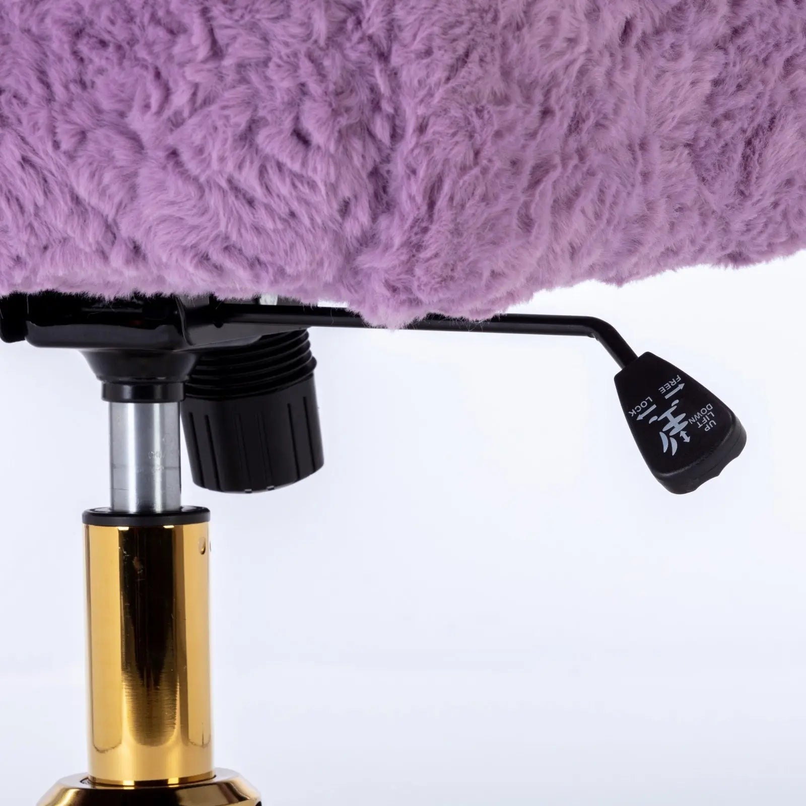 Rabbit Hair Home Office Chair With Golden Metal Base The Chair Company