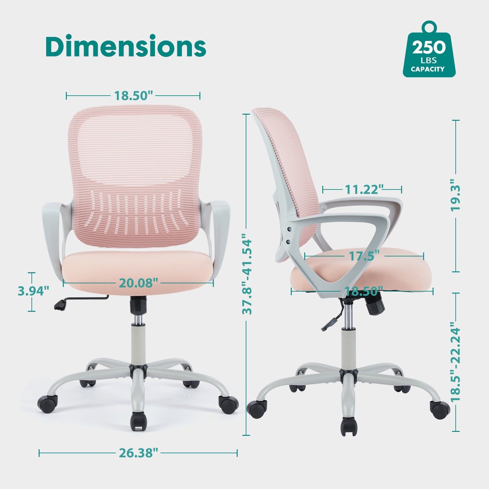 Tall Office Chair For Standing Desk With Adjustable Foot Ring