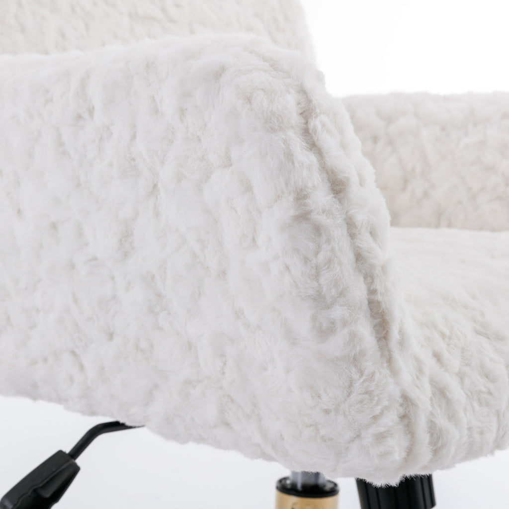White Rabbit Hair Office Chair