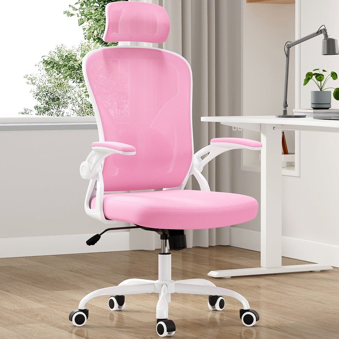Computer Chair With Armrests And Adjustable Lumbar Support