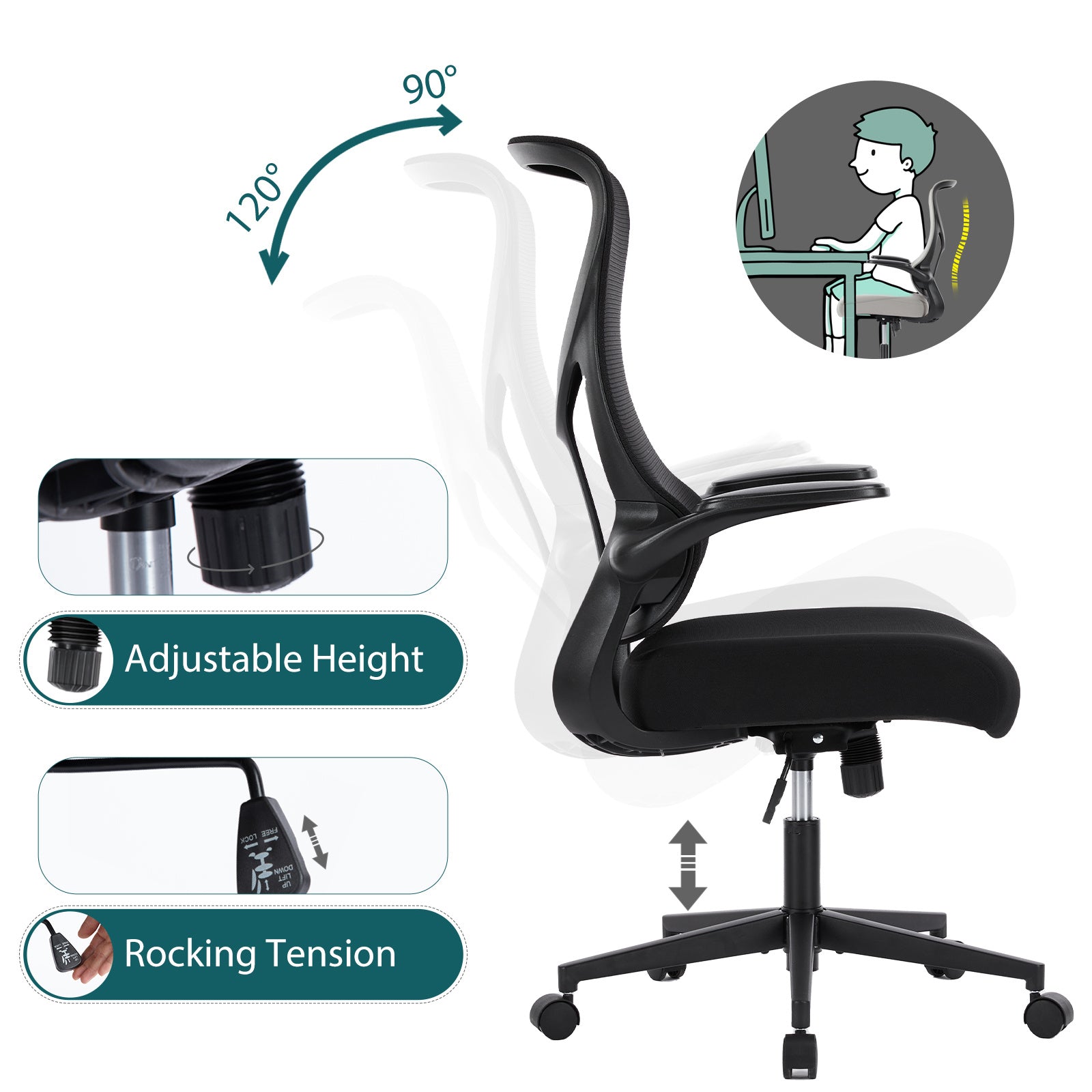 Ergonomic Computer Mech Net Chair