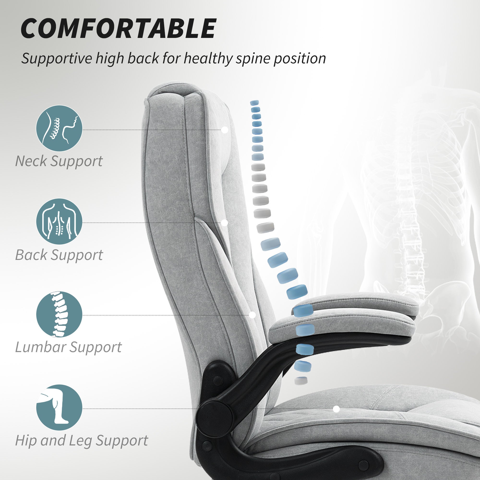Diamond Fabric Computer Chair For Home Office