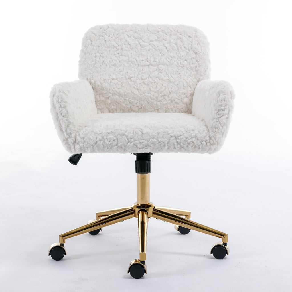 White Rabbit Hair Office Chair