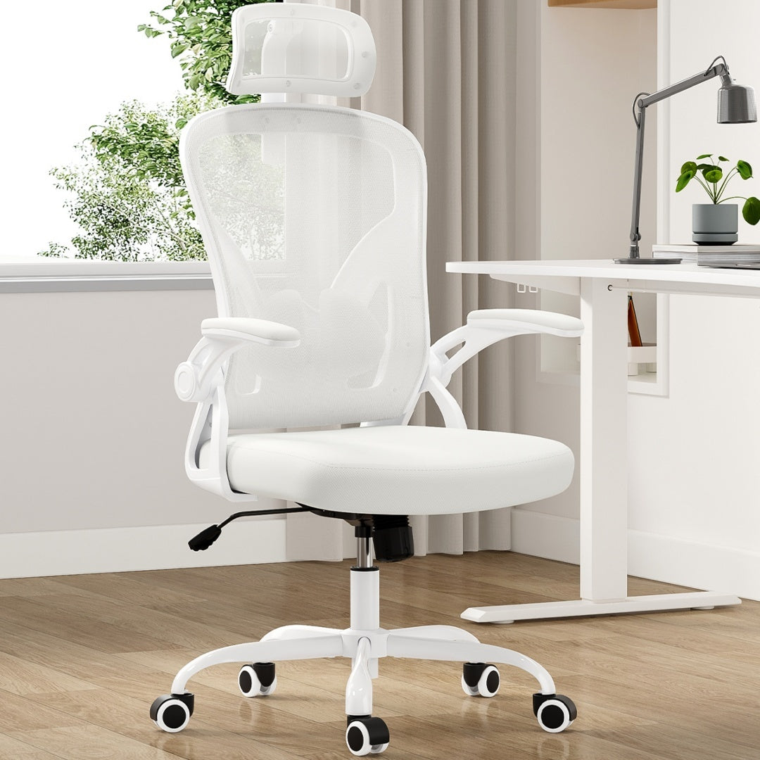 Computer Chair With Armrests And Adjustable Lumbar Support