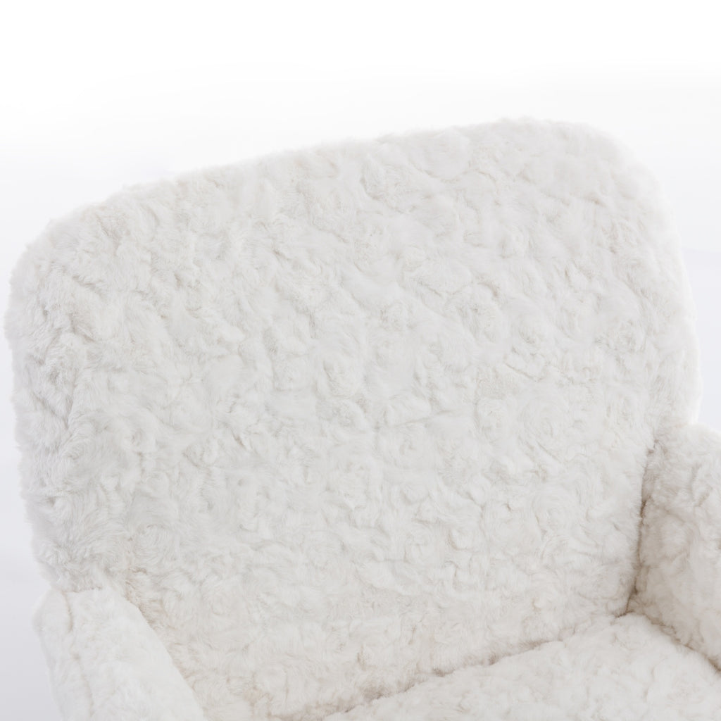 White Rabbit Hair Office Chair